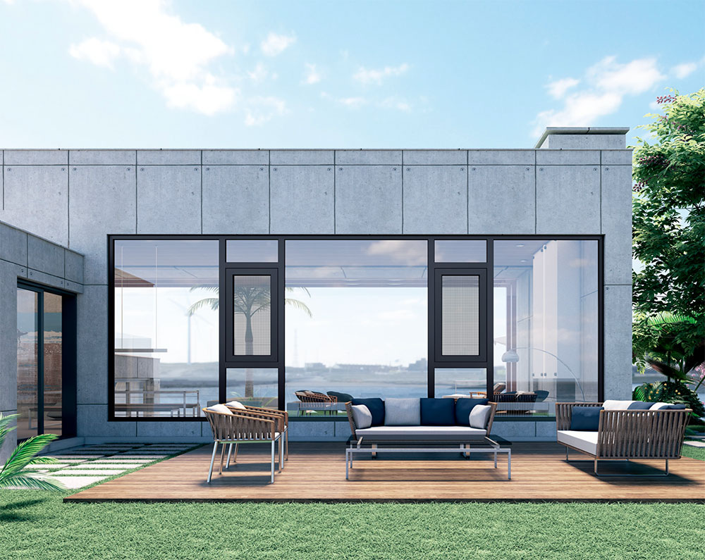 125 斷橋窗紗一體外開窗