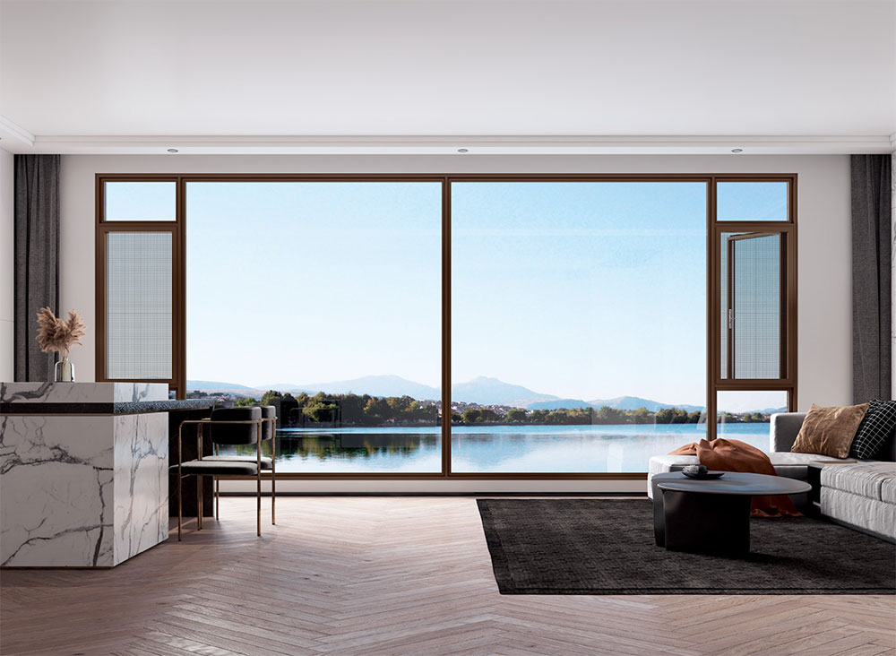 窄邊斷橋窗紗一體外開(kāi)窗